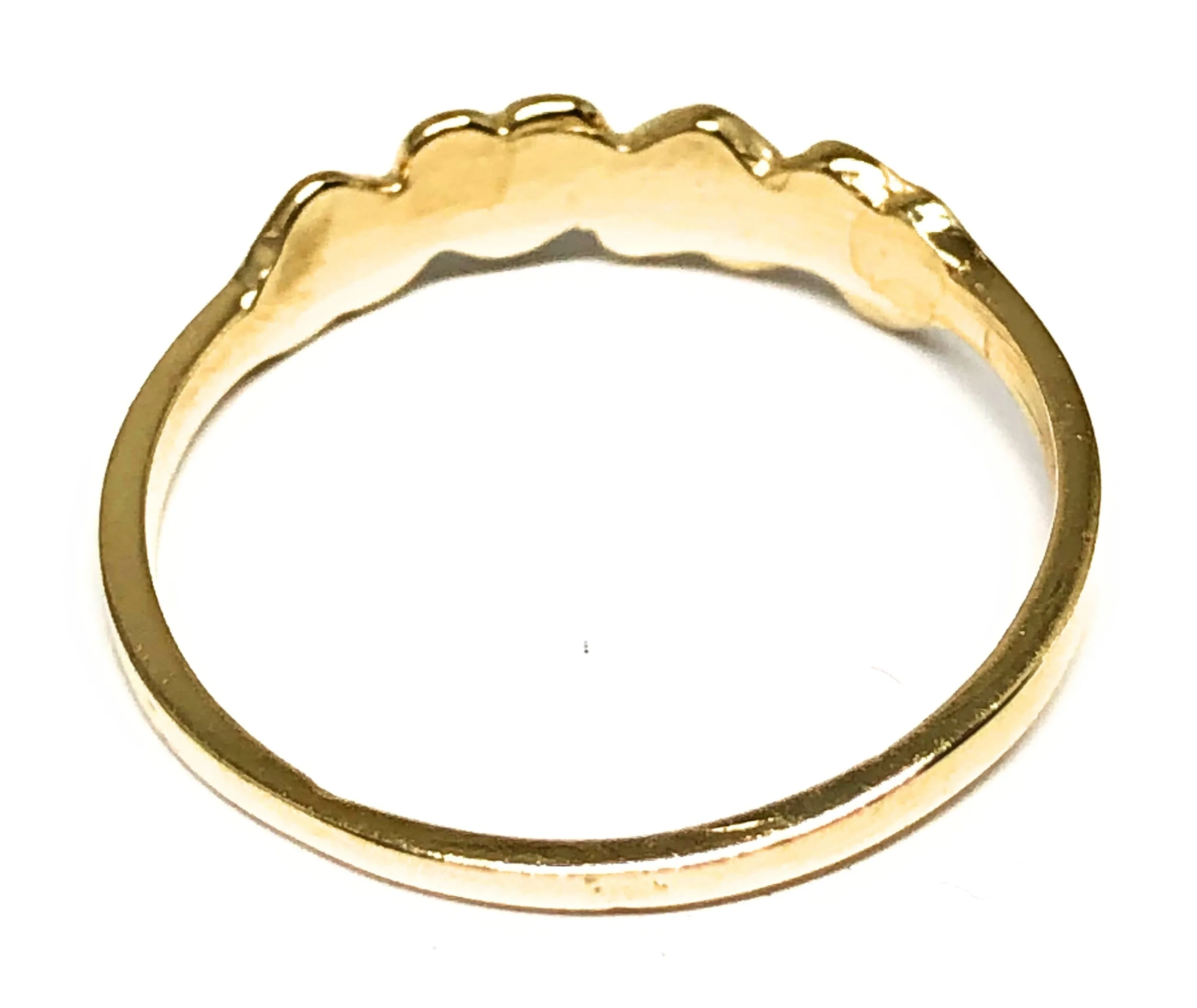 10k Solid Gold Yellow Heart Band Ring (FC 141)
