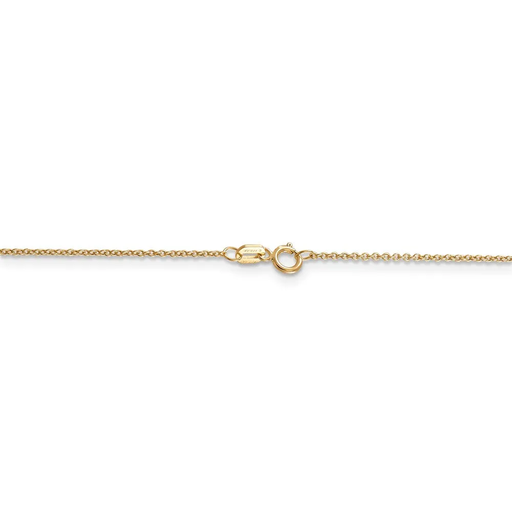 14k Yellow Gold and Rhodium Filigree Sweet 16 Necklace
