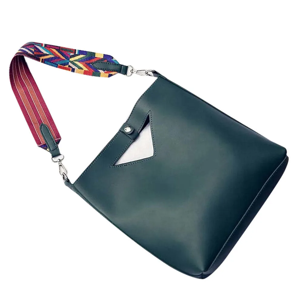 2 PCS Luxury Handbags Women Shoulder Bags Designer PU Leather Crossbody Bag Bolsos Femenina