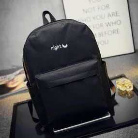 Backpack Women Simple Canvas School Bag Korean Style Satchel Backpacks Rucksack Shoulder Bolsa Feminina