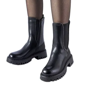 Black insulated Donigala ankle boots