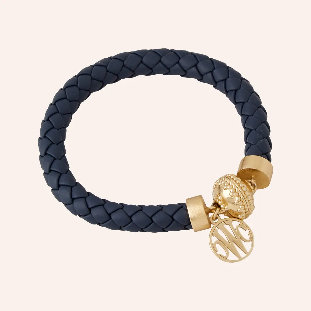 Bolo Leather Oxford Blue Bracelet