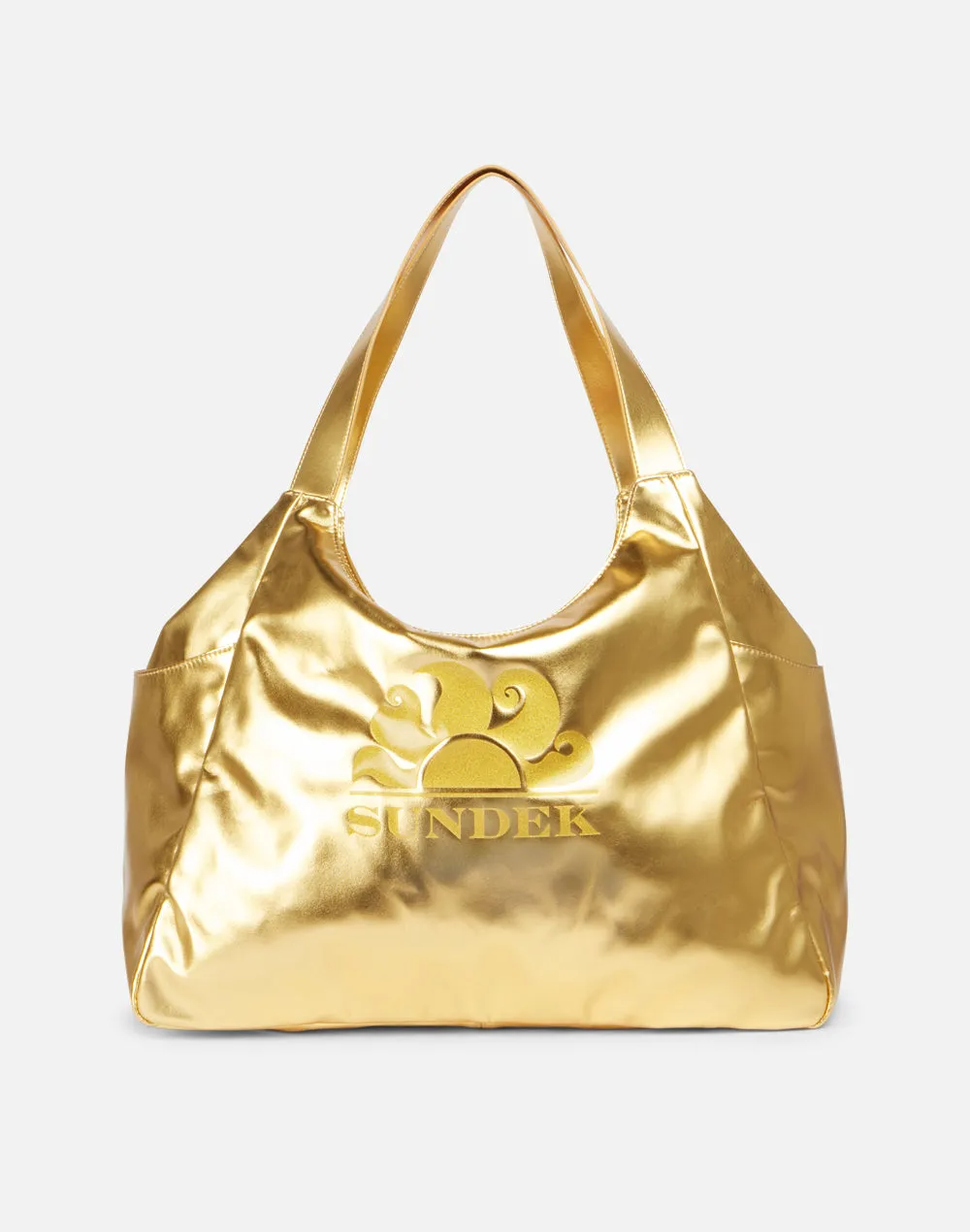 BORSA SHOPPER LAMINATA CON LOGO