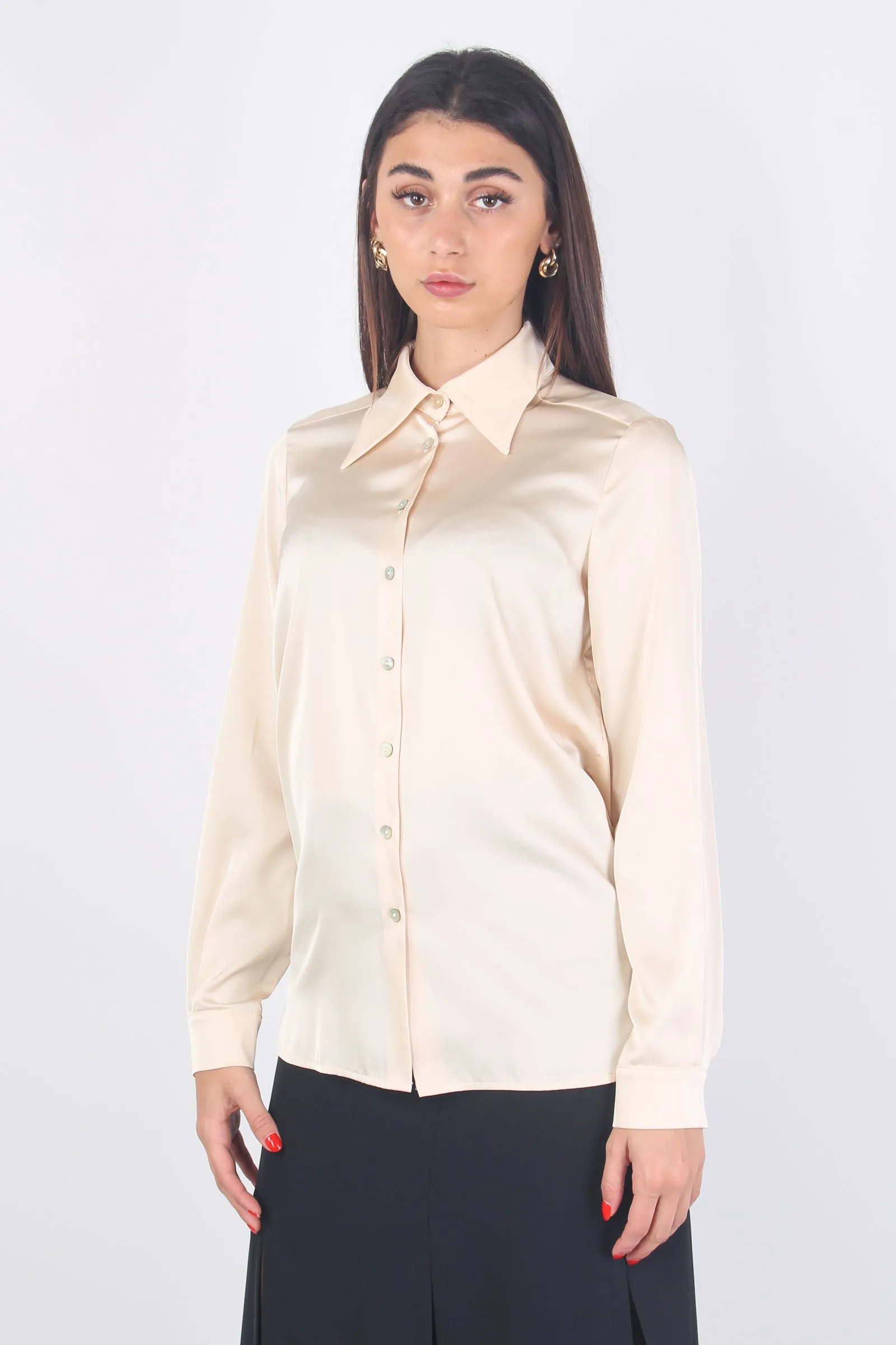 Camicia Effetto Raso Champagne