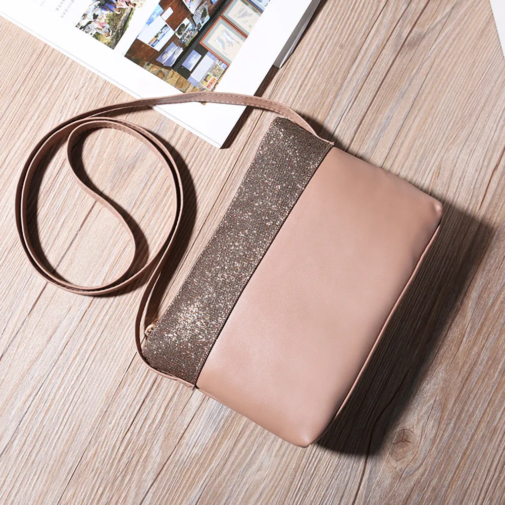 Casual Delicate Women bag Leather shining decorate Shoulder Hbag Satchel Purse Hobo Messenger Bags Crossbody bolsa feminina