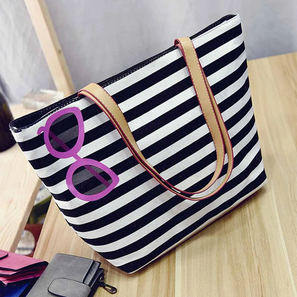 Casual Hbag Women Bag Stripe Cute Printing Shoulder Messenger Bags women's hbags Bag ladies Satchel Purse bolsa feminina