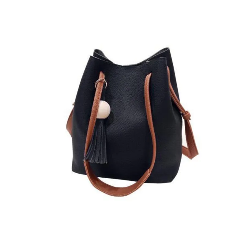 Casual women bag Crossbody hbags Tassel Leather messenger Shoulder bags famousHbag Tote Purse Shopping bag