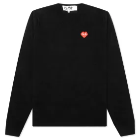 Comme des Garcons PLAY x the Artist Invader V-Neck Pullover - Black