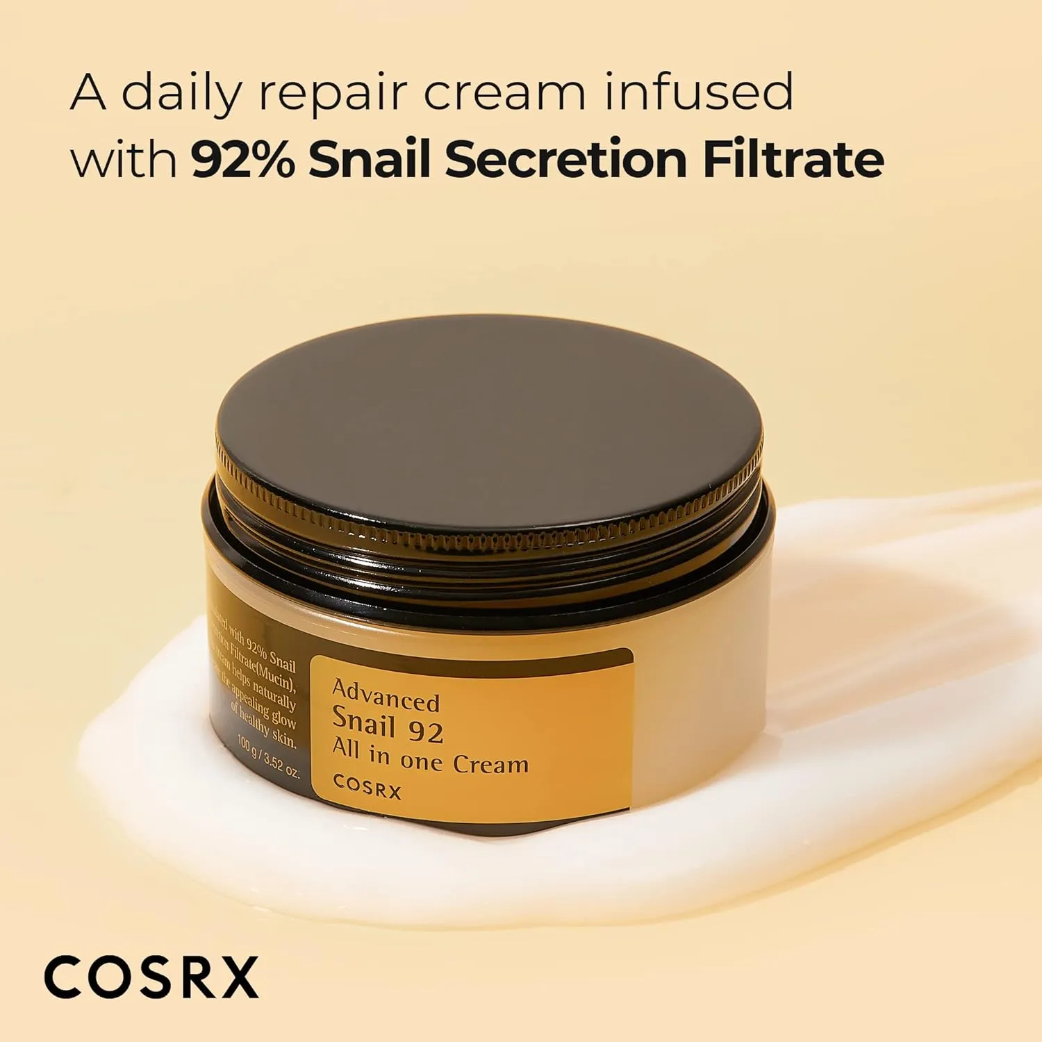 COSRX Snail Mucin 92% Moisturizer 3.52oz/ 100g