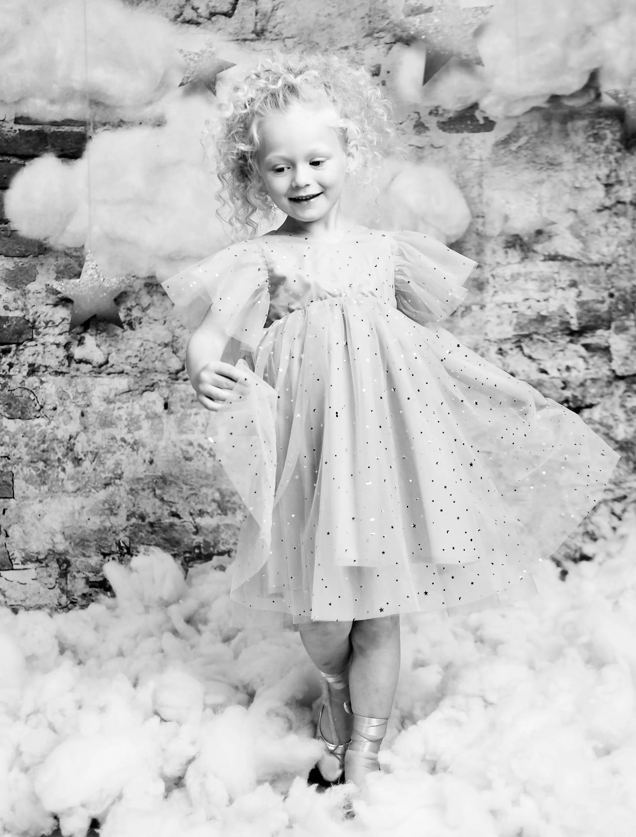 DOLLY  STARS & MOON   TULLE PRINCESS DRESS white