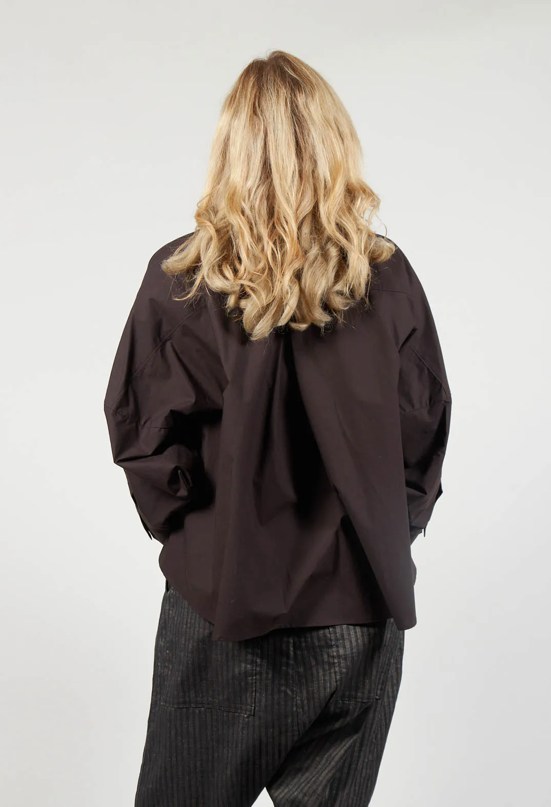 Drop Shoulder Shirt in Espresso