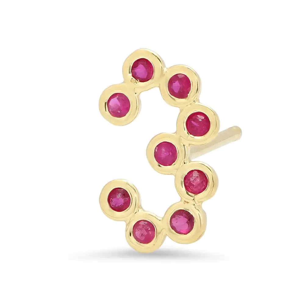 DSJ's Signature Meaningful Number & Birthstone Stud Earring