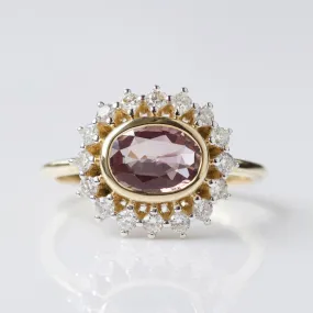 Exclusive Pink Sapphire and Diamond Ring - Size Small