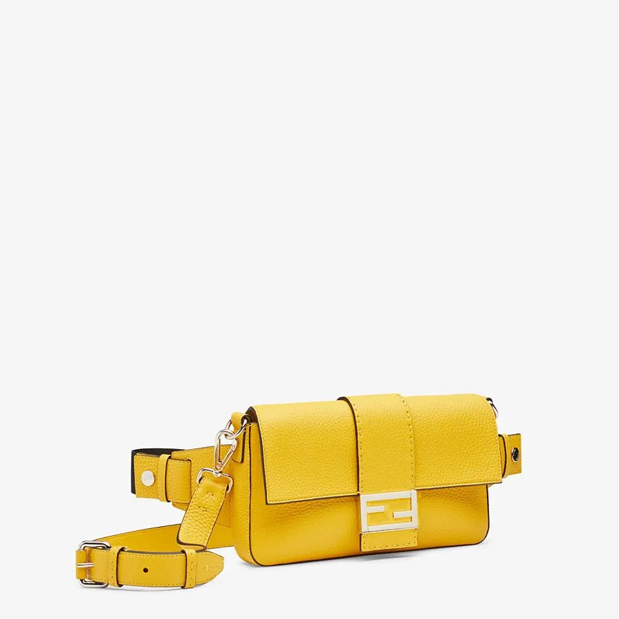 Fendi Baguette Yellow Leather Bag