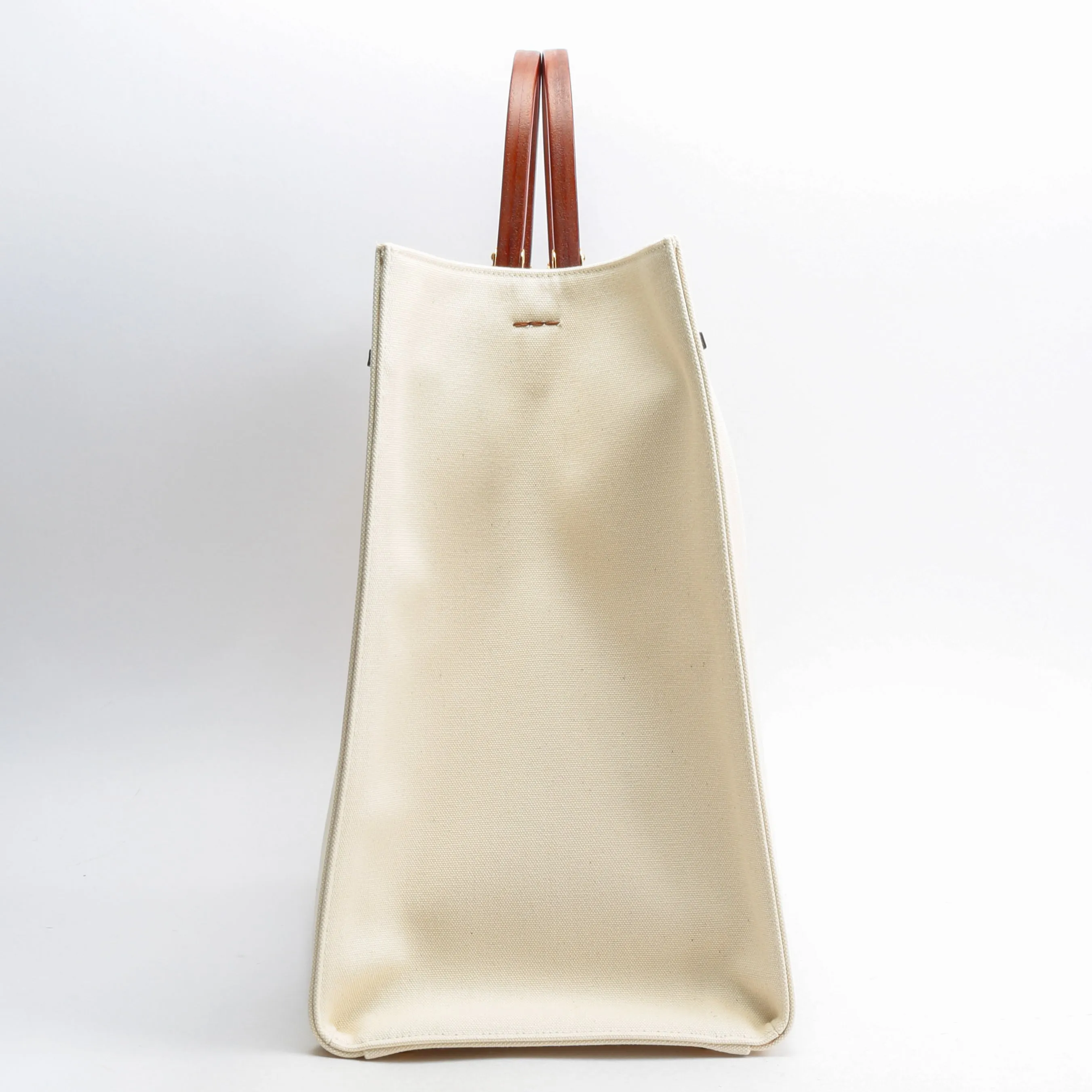 FENDI Canvas Sunshine Medium Shopping Tote - Ivory