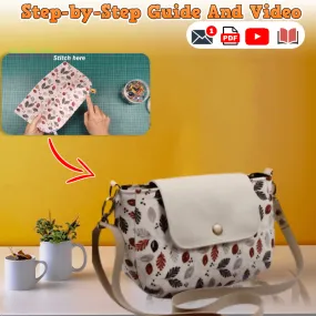 Flap Crossbody Bag PDF Download Pattern (3 sizes included)