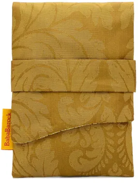 Foldover pouch in ecclesiastical Acanthus Leaf GOLD silk