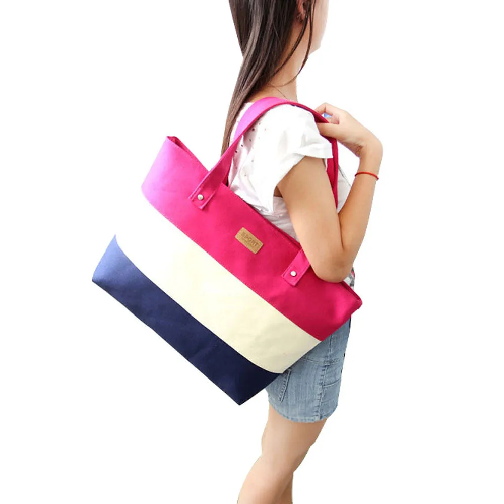 Forward Women Canvas Striped Hbags Shoulder Messenger Bags