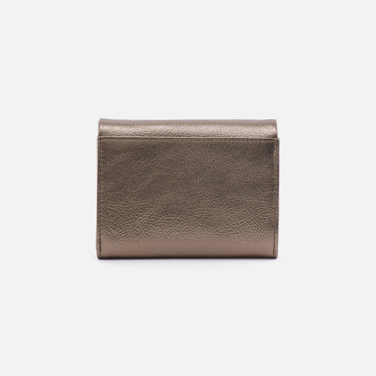 Hobo Bags “Lumen” Medium Bifold Wallet-Pewter