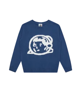 KIDS ASTRO HELMET KNITTED JUMPER - NAVY