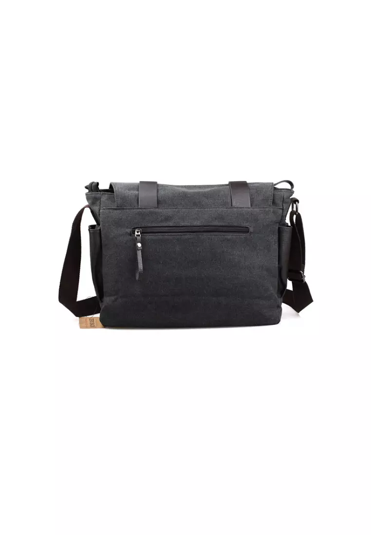 Lara Diagonal Cross Body Canvas Messenger Bags