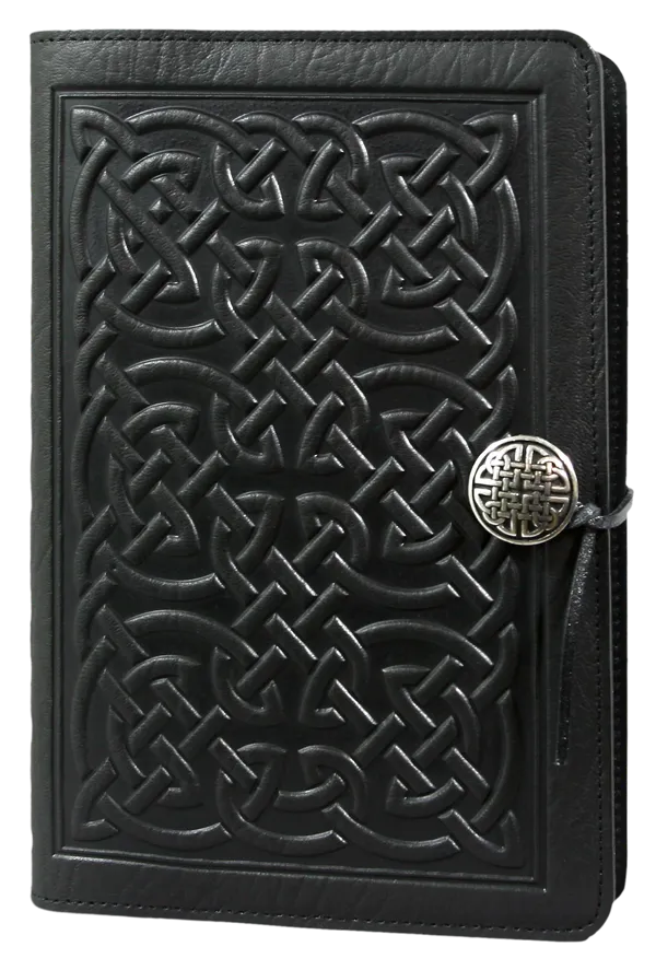 Large Leather Journal -  Bold Celtic in Black