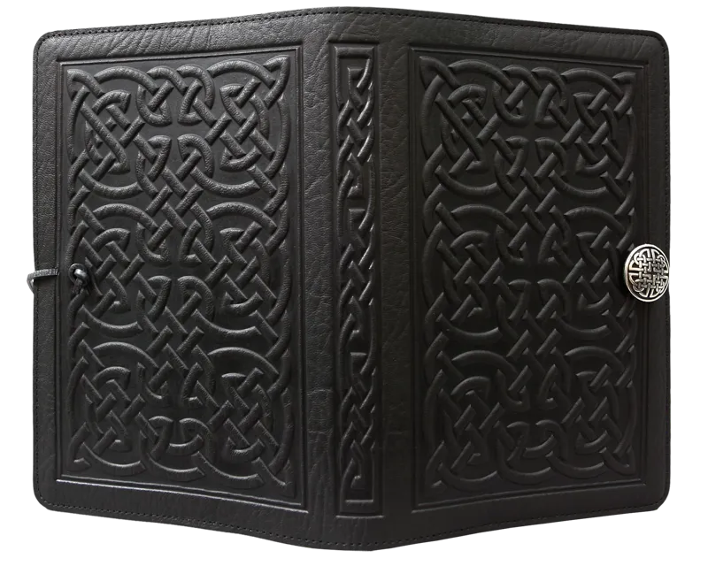 Large Leather Journal -  Bold Celtic in Black