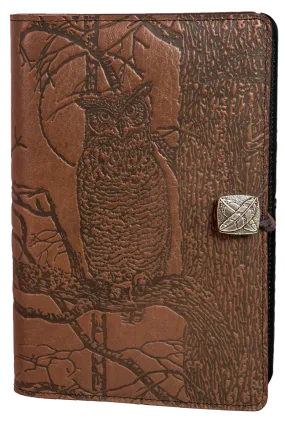 Large Leather Journal -  Horned Owl in Saddle Large