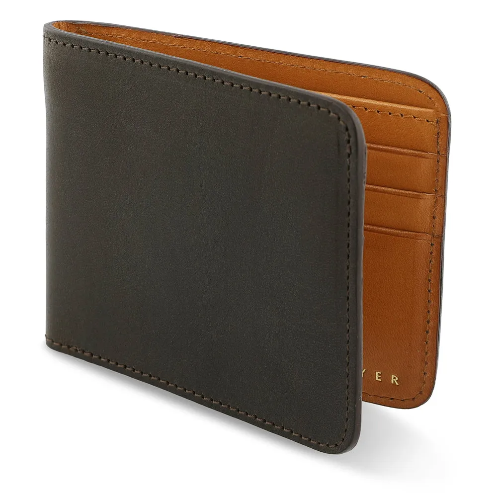 Leather Billfold Wallet - Khaki / Natural