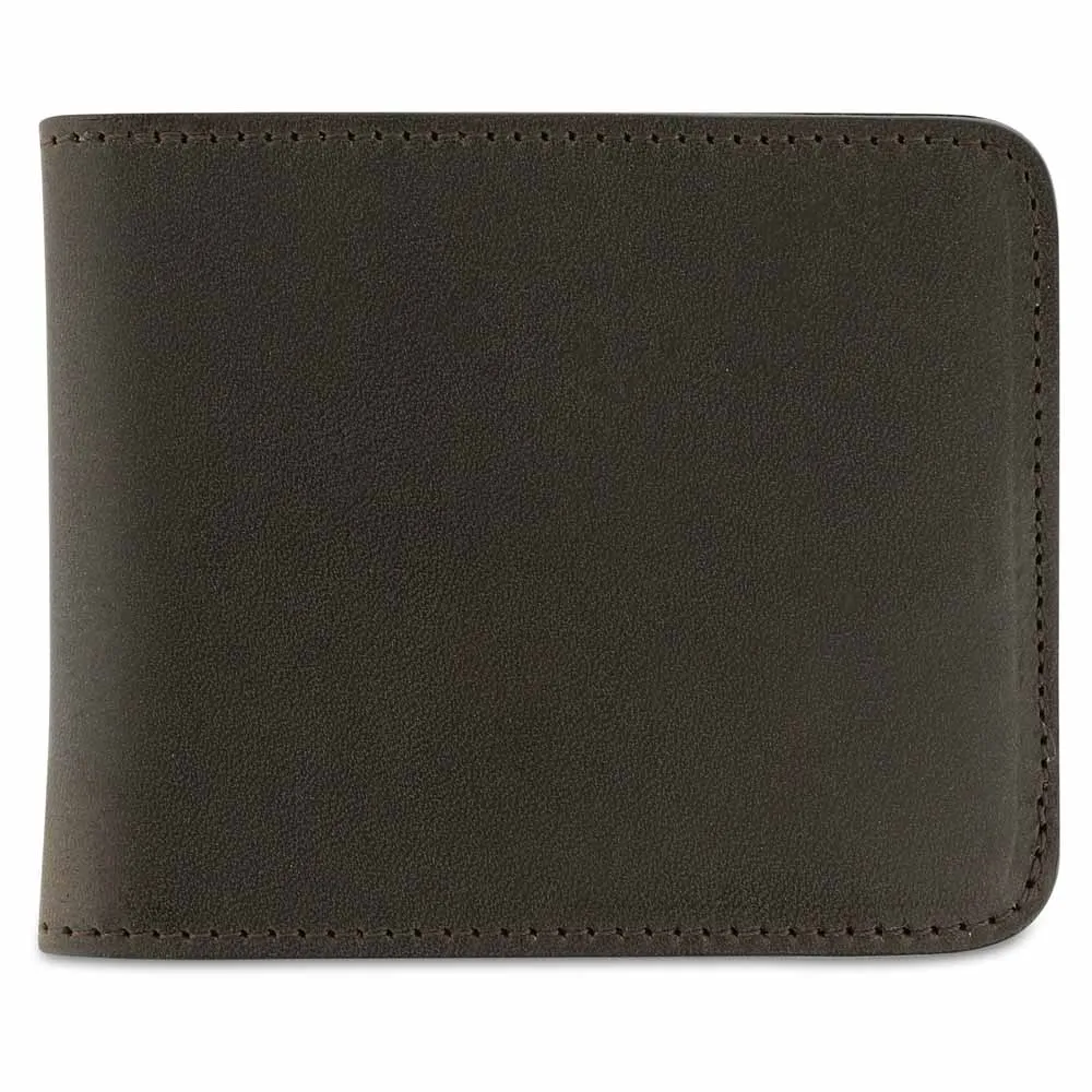 Leather Billfold Wallet - Khaki / Natural