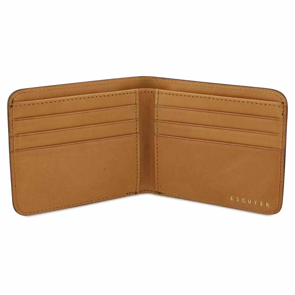 Leather Billfold Wallet - Khaki / Natural