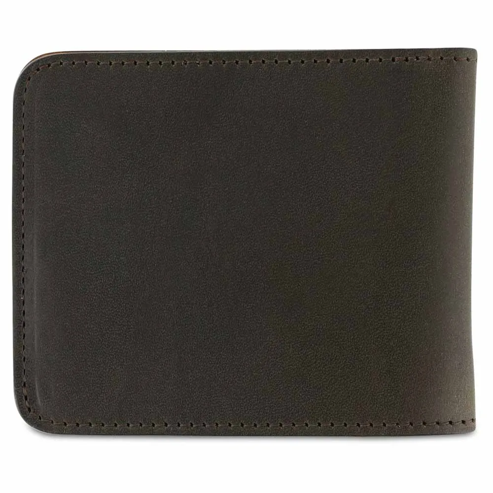 Leather Billfold Wallet - Khaki / Natural