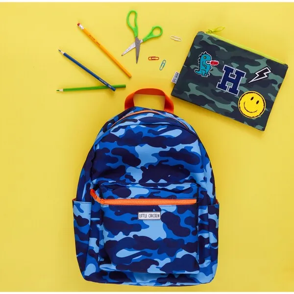 Little Chicken Camo Backpack, Blue