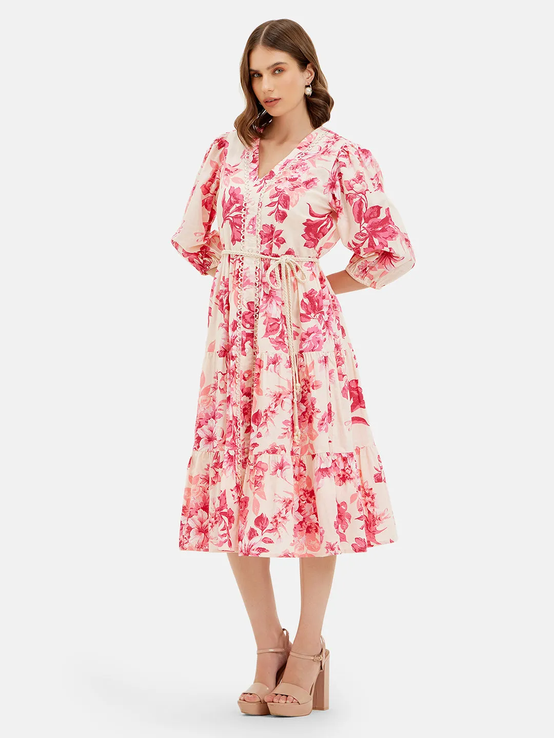 Logan Printed Midi Dress