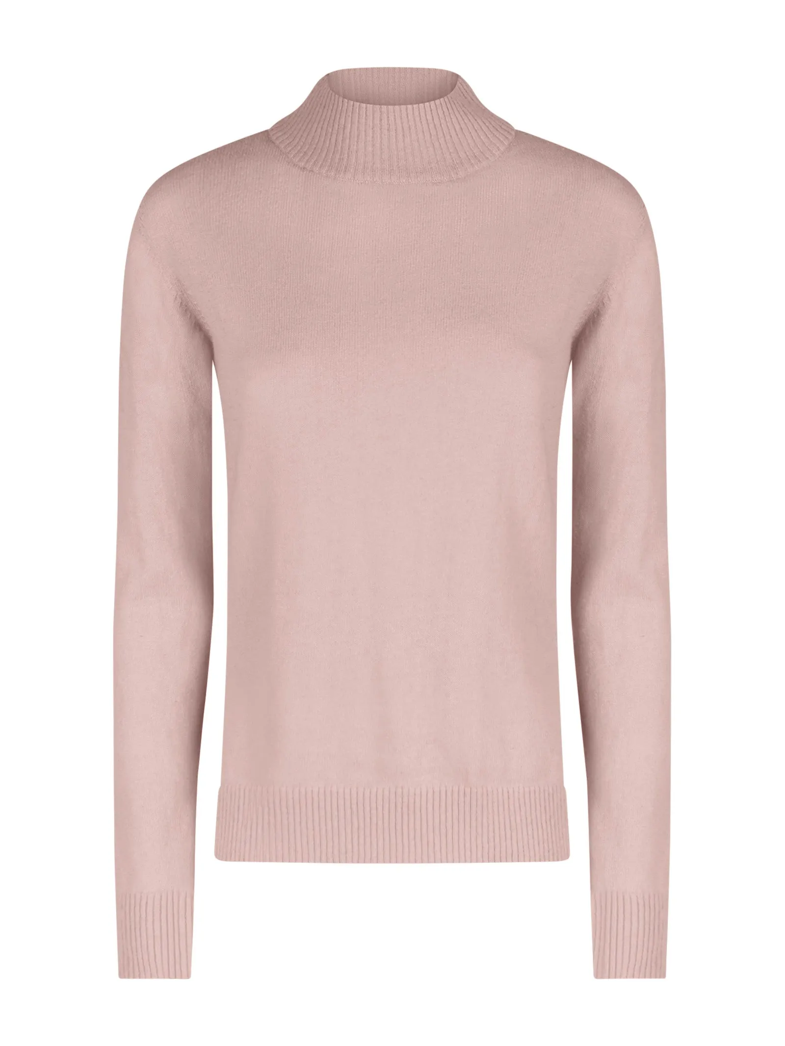 Maglia con collo lupetto in filato Nice Wool - Peach Whip