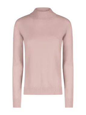 Maglia con collo lupetto in filato Nice Wool - Peach Whip