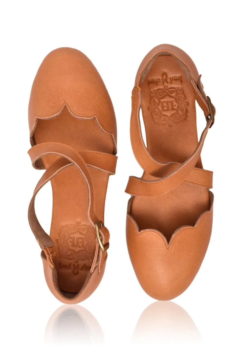 Mangrove Leather Flats in Vintage Tan