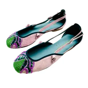 Meher Kakalia Elektra Ballet Flat - Suede Lilac-Scopello