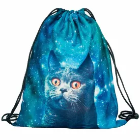 Men Women backpack Emoji 3D Printing Cat Backpack for girls Drawstring Backpacks School Bag Travel Bags Mochila