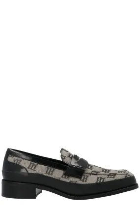 Misbhv Monogram-Printed Slip-On Penny Loafers