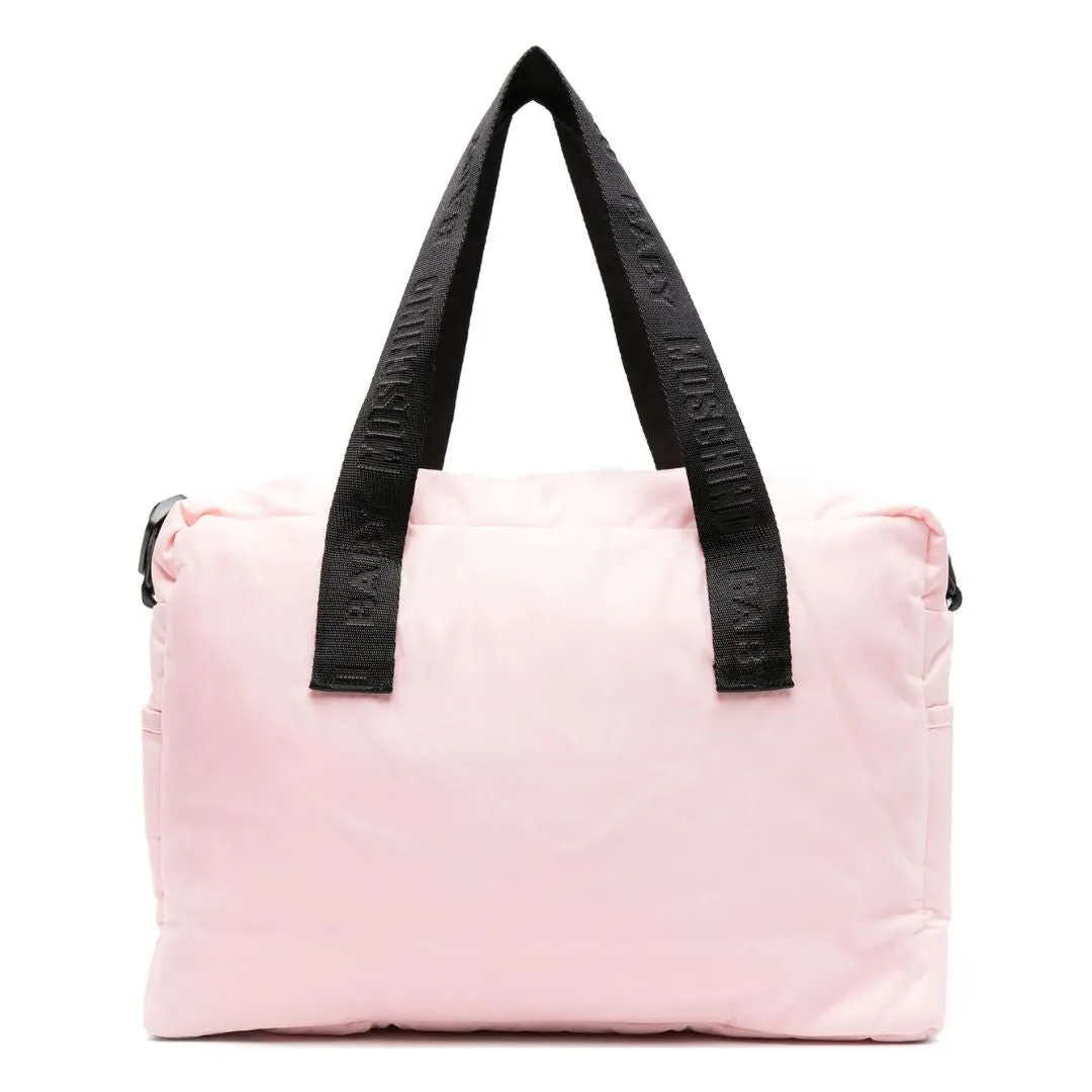 Moschino Nappy Bag Logo Bear Pink