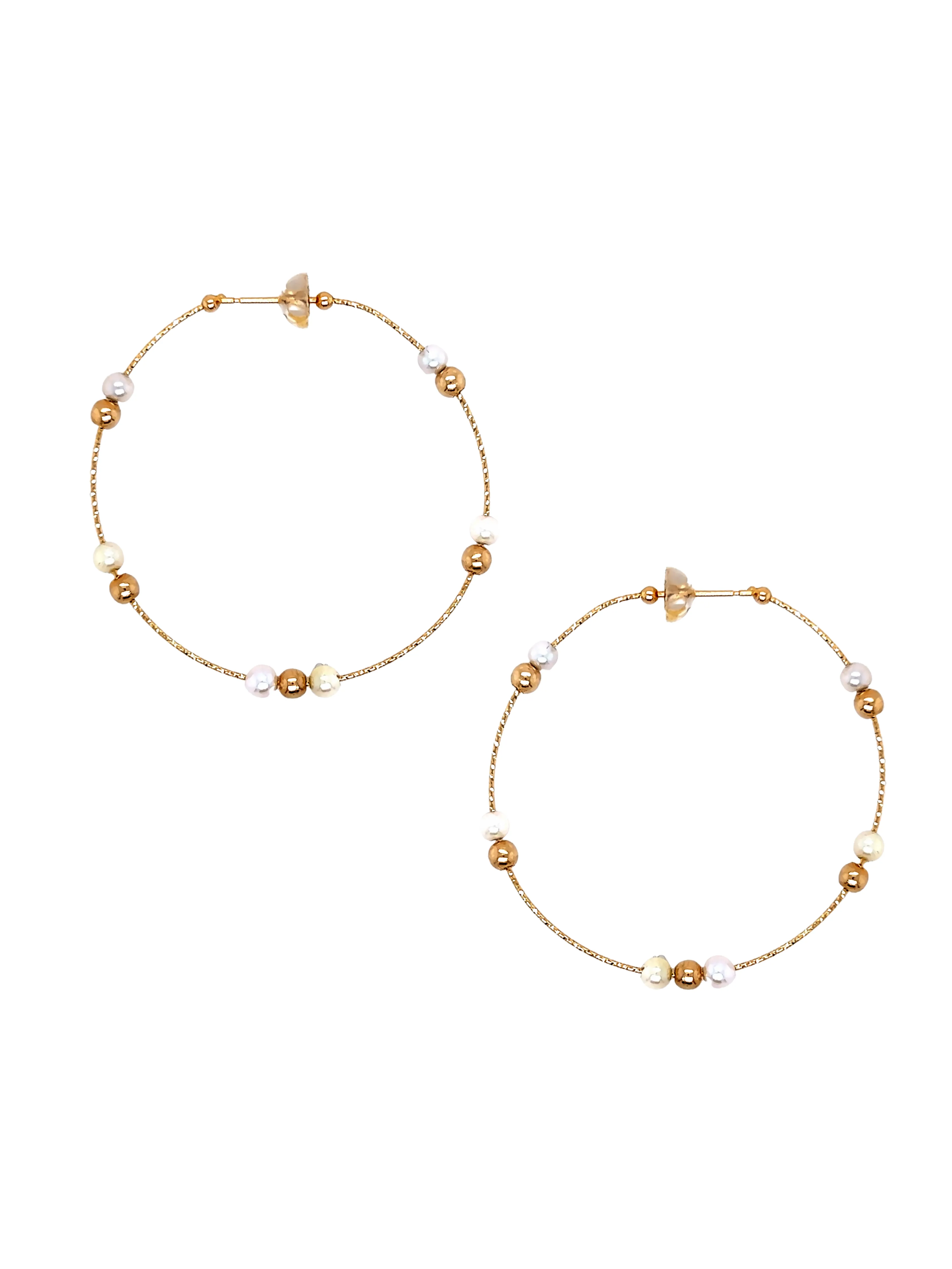 Multi Pearls & Beads Hoops