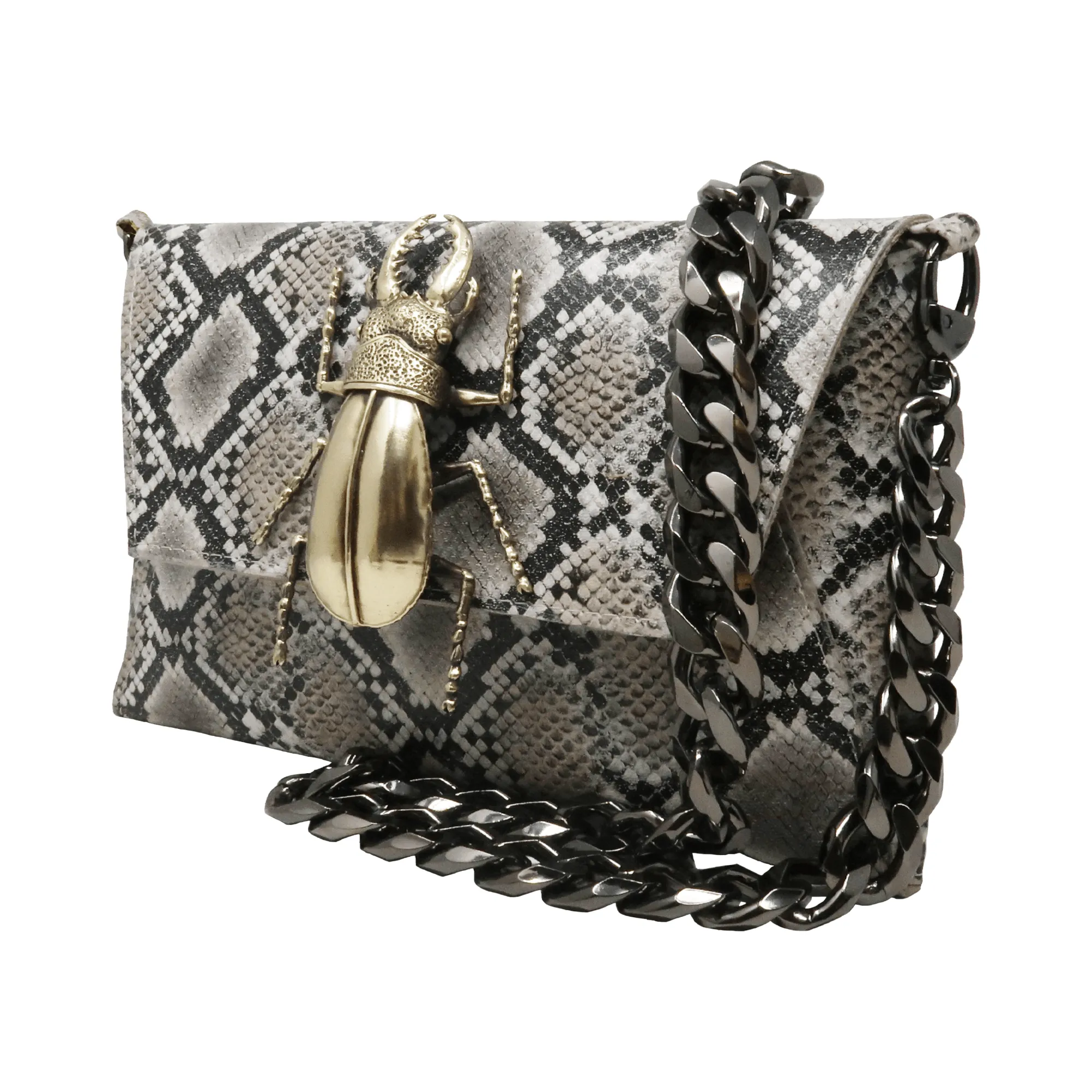 Natasha Clutch (Snake Natural)