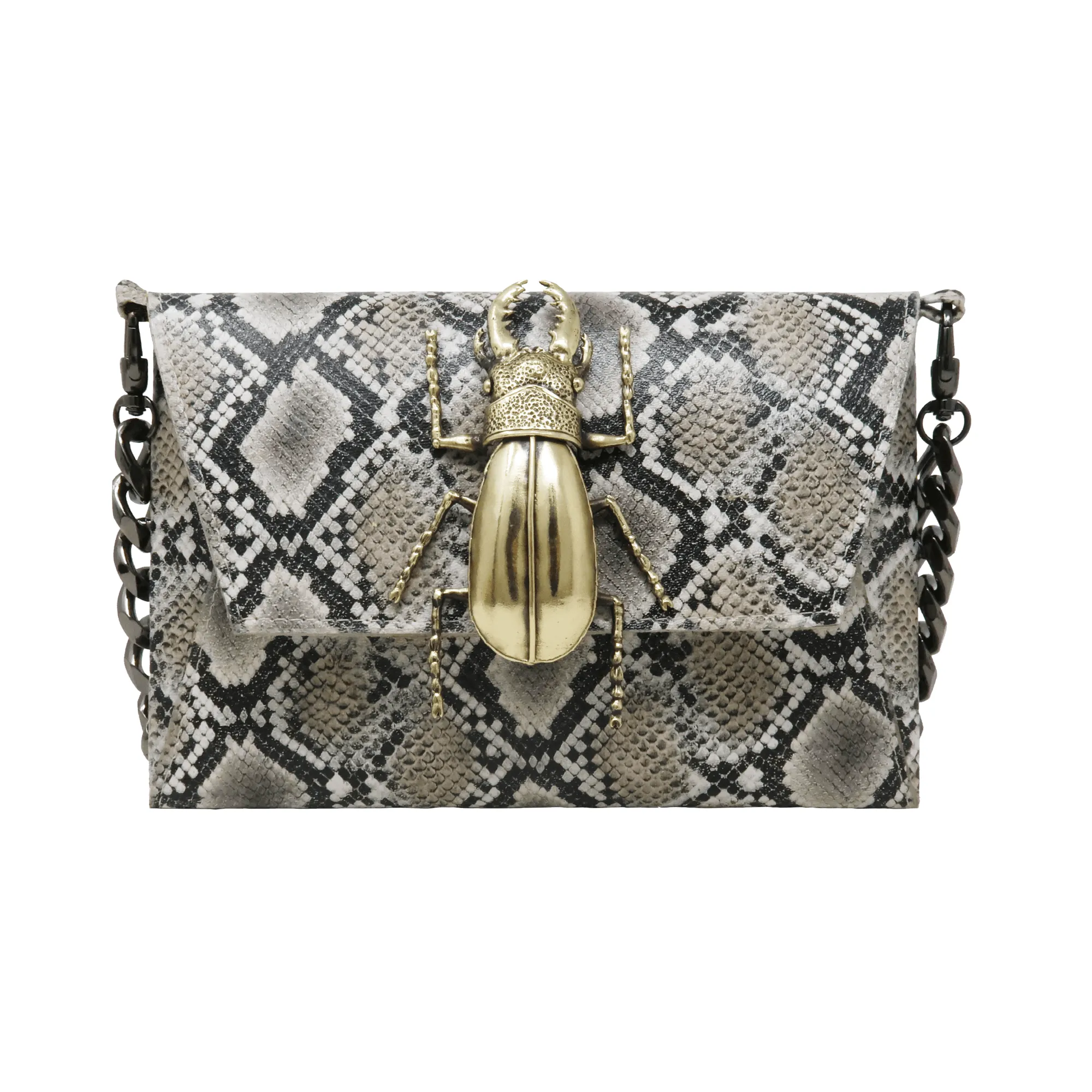 Natasha Clutch (Snake Natural)