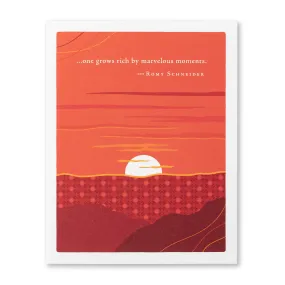 One Grows Rich By Marvelous Moments Birthday Card