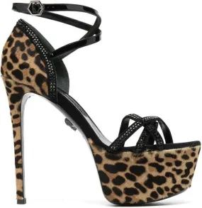 Philipp Plein platform heeled sandals Neutrals