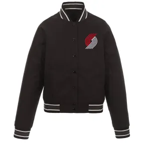 Portland Trail Blazers Black Poly Twill Jacket