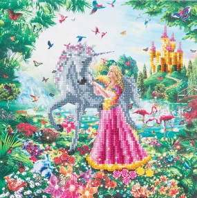 Princess & Unicorn Crystal Art Framed Kit