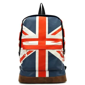 Printing Women's Backpack UK British Flag Union Jack Style Backpack Shoulder School Bag Ruckback Canvas Bag