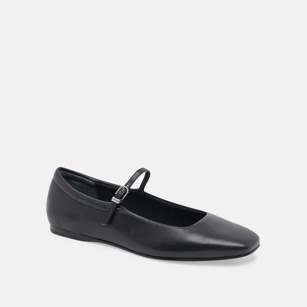 REYES Ballet Flats Black Leather | Black Leather Flats– Dolce Vita 6895078932546